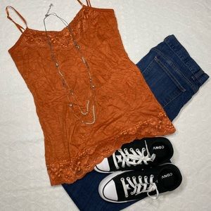 Maurices Crinkled Laced Cami